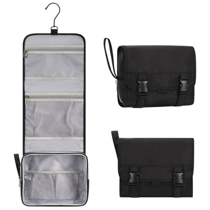 Relavel Travel Toiletry Bag for Men, Large Hanging Toiletries Bag - Black