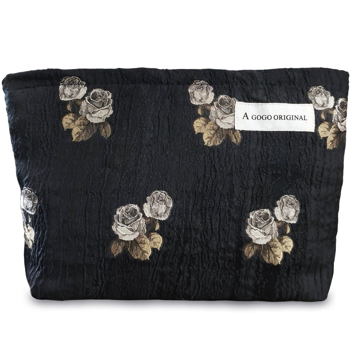 STARDW Leopard Makeup Bag Organizer Cosmetic Bags for Women and Girls,Travel Toiletry Bag Large Capacity Canvas Makeup Zipper Pouch, Purse Organizer Pouches (Brown Leopard)