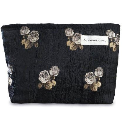 STARDW Leopard Makeup Bag Organizer Cosmetic Bags for Women and Girls,Travel Toiletry Bag Large Capacity Canvas Makeup Zipper Pouch, Purse Organizer Pouches (Brown Leopard)