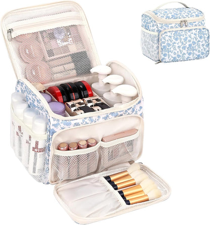 Makeup Bag for Women, Travel Makeup Case Organizer, Large Cosmetic Storage