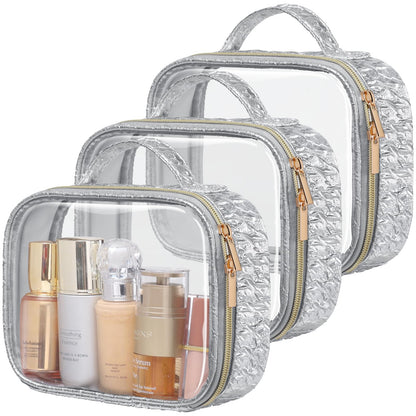 PACKISM TSA Approved Toiletry Bag - Clear Makeup Bag for Travel, Rose Pink