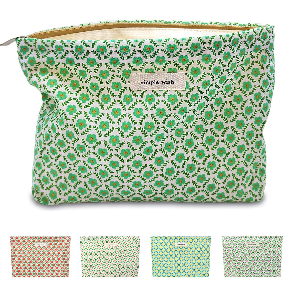 STARDW Leopard Makeup Bag Organizer Cosmetic Bags for Women and Girls,Travel Toiletry Bag Large Capacity Canvas Makeup Zipper Pouch, Purse Organizer Pouches (Brown Leopard)