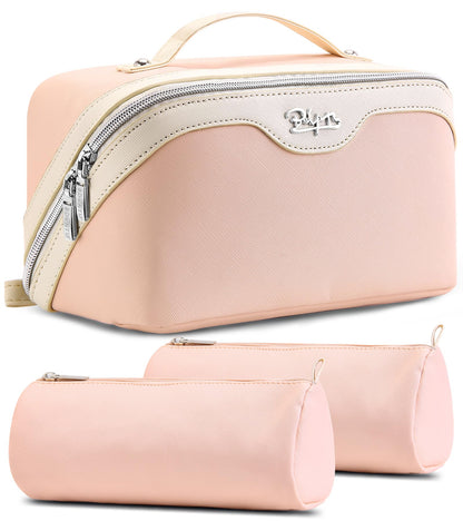 BOYATU Travel Makeup Bag Organizer: 3 Pcs Large Cosmetic Bags Set for Women