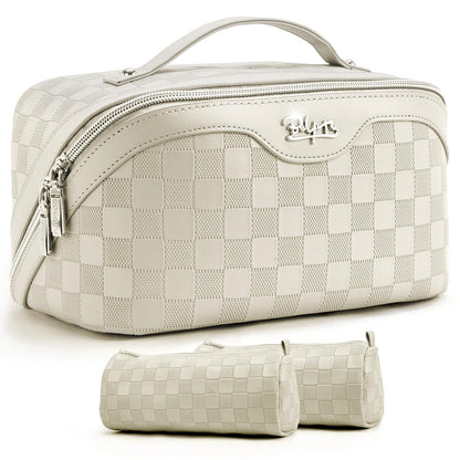 BOYATU Travel Makeup Bag Organizer: 3 Pcs Large Cosmetic Bags Set for Women