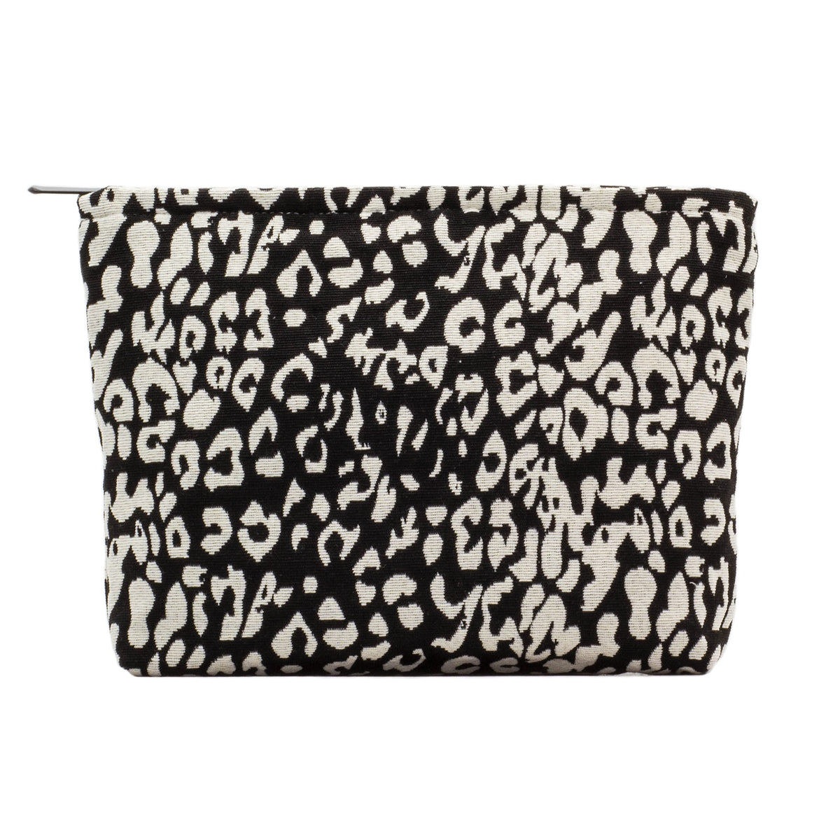 Flat Makeup Bag for Women,Zipper Cosmetic Pouch for Purse,Strawberry Beige