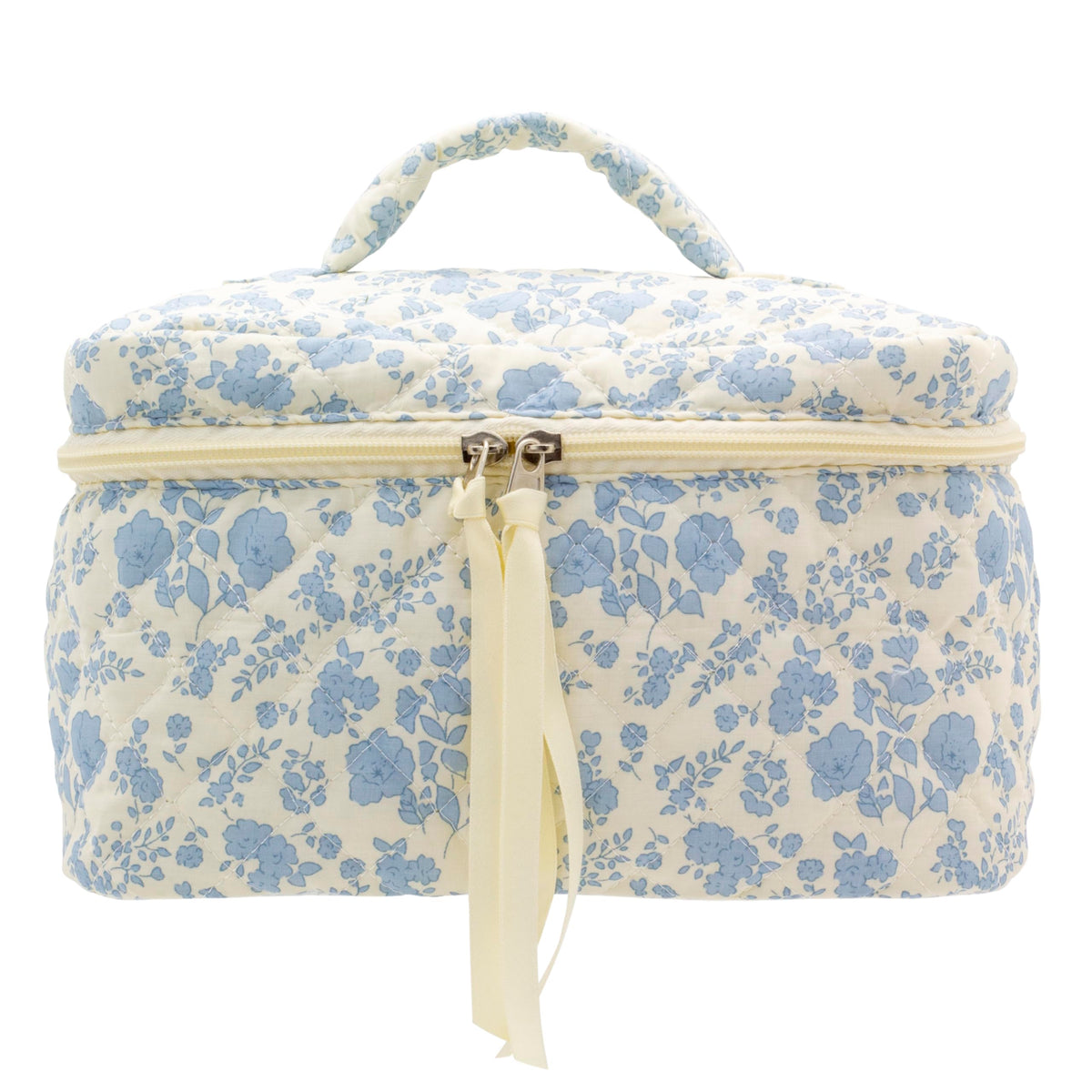 Quilted Makeup Bag for Women, Travel Cosmetic&Toiletry Bag,Gauze Heart