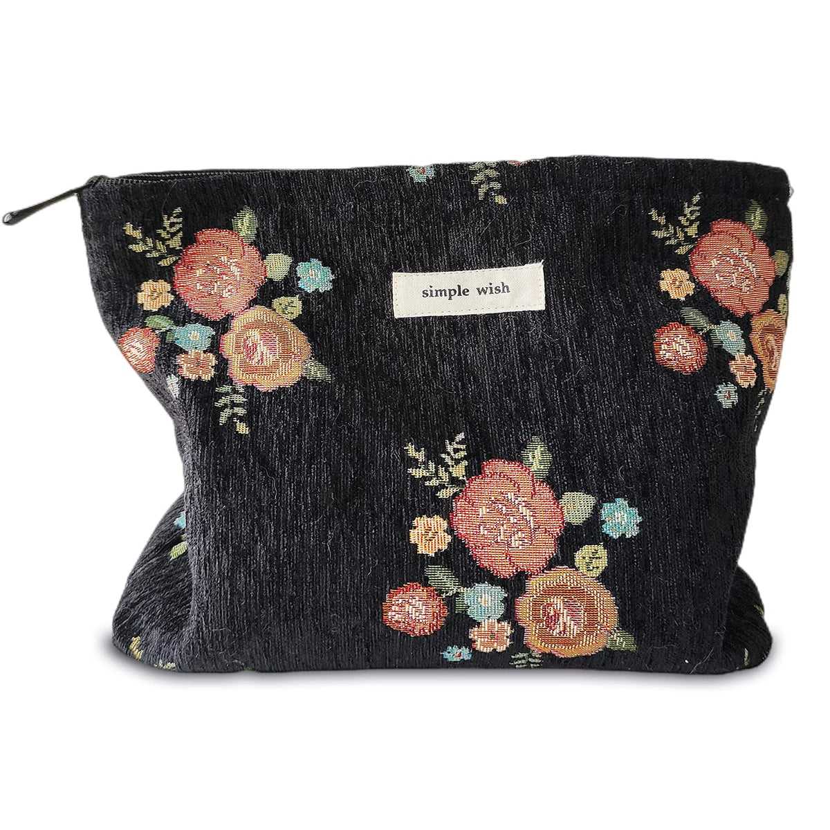 STARDW Leopard Makeup Bag Organizer Cosmetic Bags for Women and Girls,Travel Toiletry Bag Large Capacity Canvas Makeup Zipper Pouch, Purse Organizer Pouches (Brown Leopard)