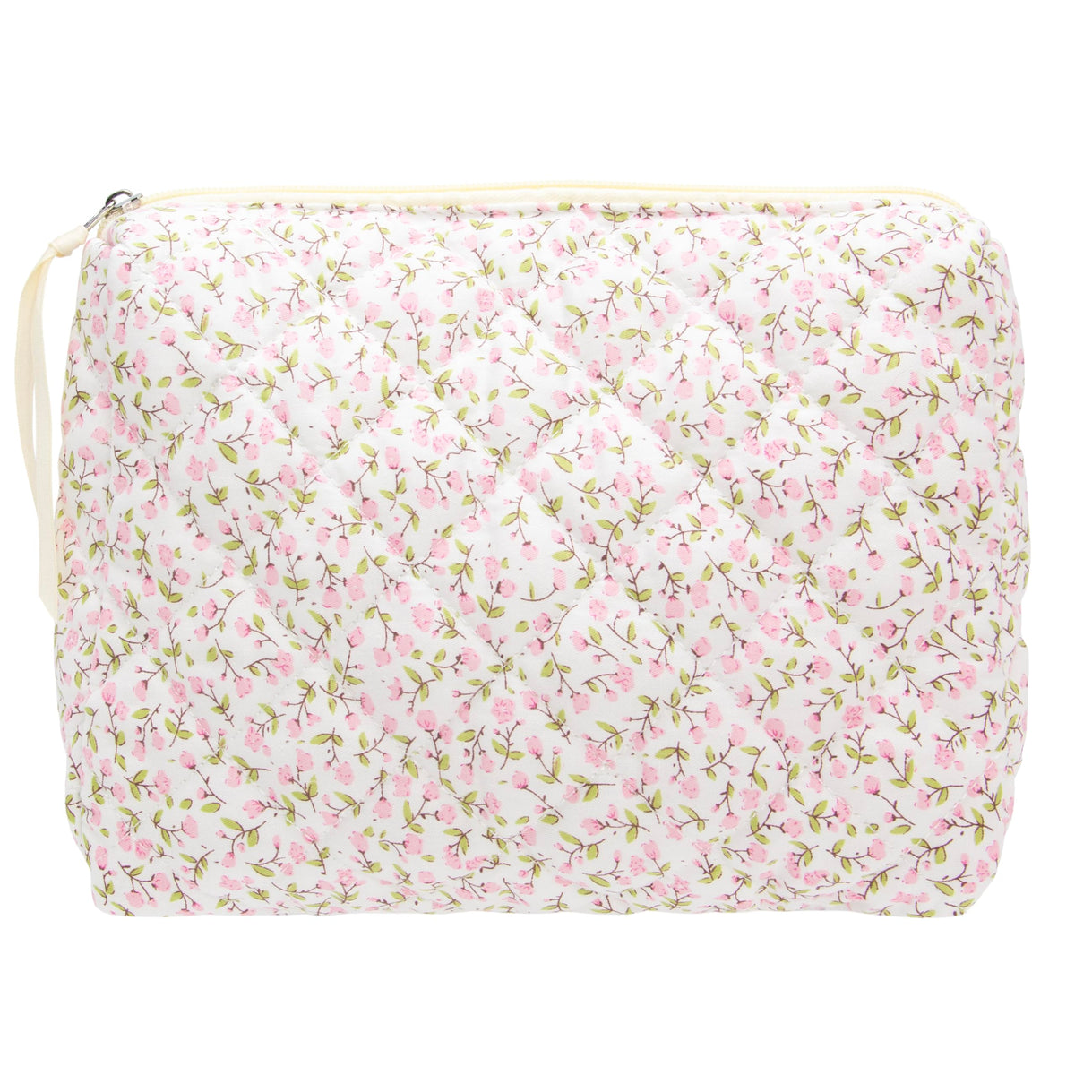 Quilted Makeup Bag for Women, Travel Cosmetic&Toiletry Bag,Gauze Heart