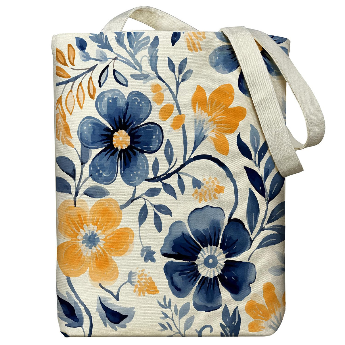itgowisa Canvas Tote Bag with Zipper Pocket, Reusable Grocery Bag for Daily