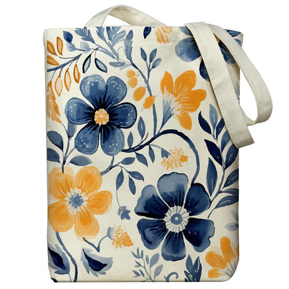 itgowisa Canvas Tote Bag with Zipper Pocket, Reusable Grocery Bag for Daily