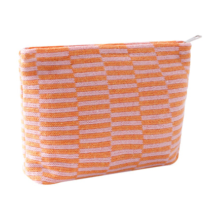Cosmetic Bags for Women - Corduroy Cosmetic Bag Aesthetic Women Handbags Purses Smile Dots Makeup Organizer Storage Makeup Bag Girls Case Bags (A-Beige)