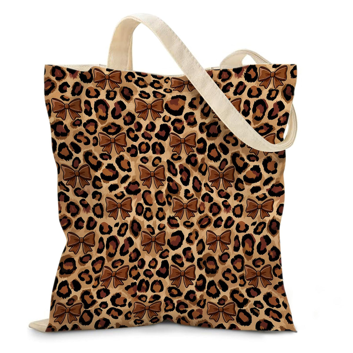 Aesthetic Canvas Tote Bag for Women - with Magnetic Snap Closure & Zipper Inner Pocket Reusable Bag for Shopping