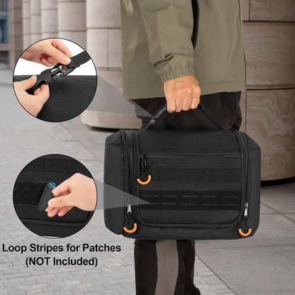 Tactical Toiletry Bag for Men, Large Hanging Dopp Kit Hygiene Bag