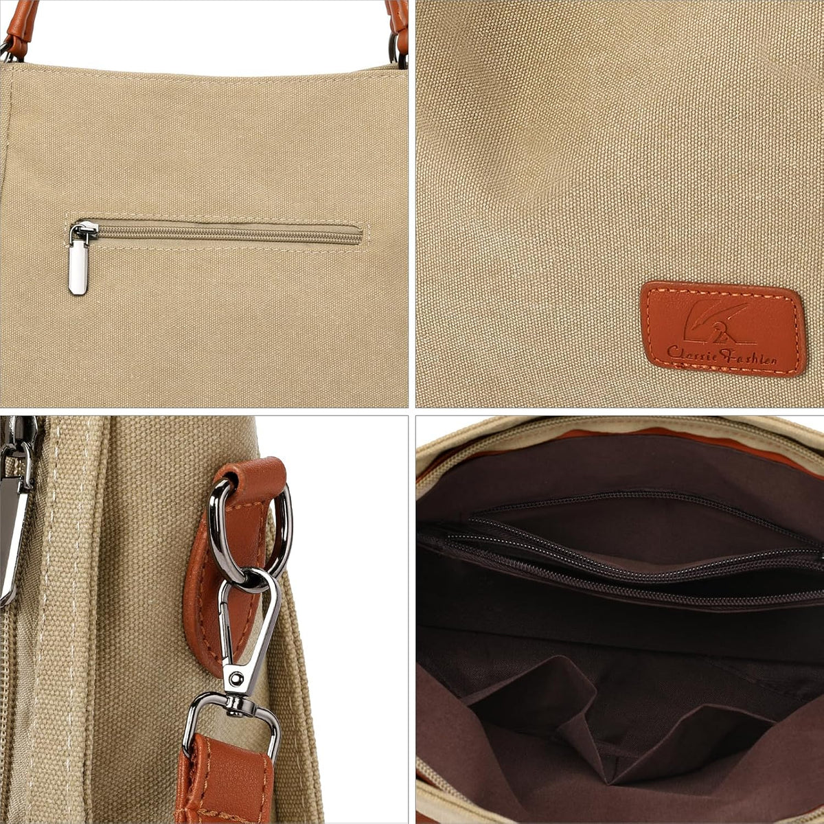 Canvas Tote Bag for Women Large Hobo Shoulder Purse Work Travel