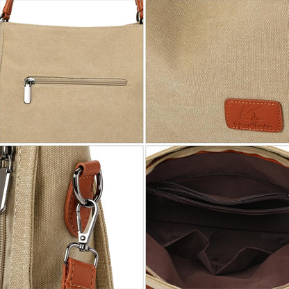 Canvas Tote Bag for Women Large Hobo Shoulder Purse Work Travel
