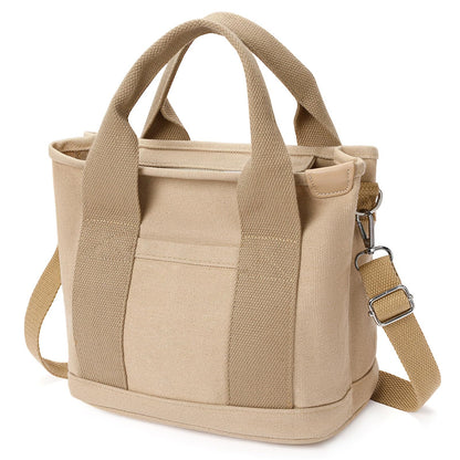Small Tote Bags for Women Canvas Purses with Zipper Crossbody Mini Tote Satchel Hobo Work Beach Bag Shoulder Handbags