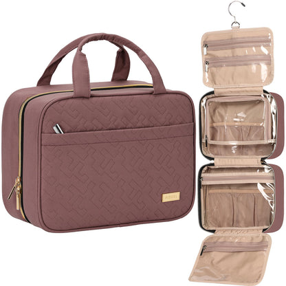 NISHEL Travel Toiletry Bag for women, Portable Hanging makeup Organizer