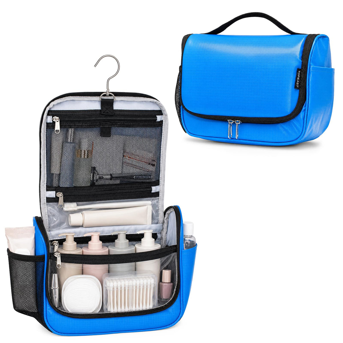 Travel Toiletry Bag for Women & Men, Waterproof Hanging Makeup Organizer