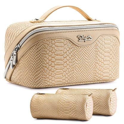 BOYATU Travel Makeup Bag Organizer: 3 Pcs Large Cosmetic Bags Set for Women