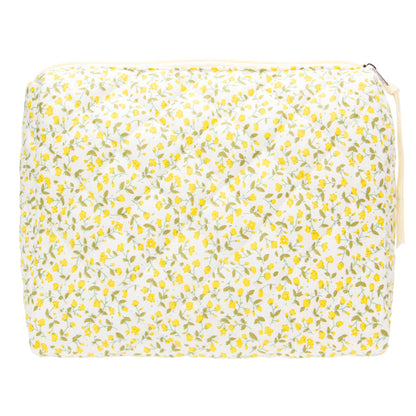 Quilted Makeup Bag for Women, Travel Cosmetic&Toiletry Bag,Gauze Heart