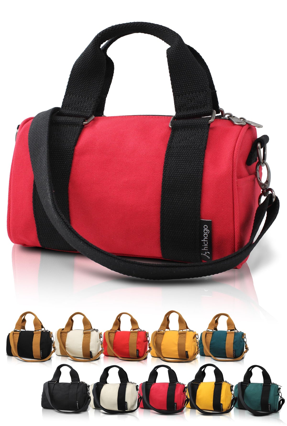 Japan Design Mini Duffel Bag - Purse, CoBoss (Black x Black)