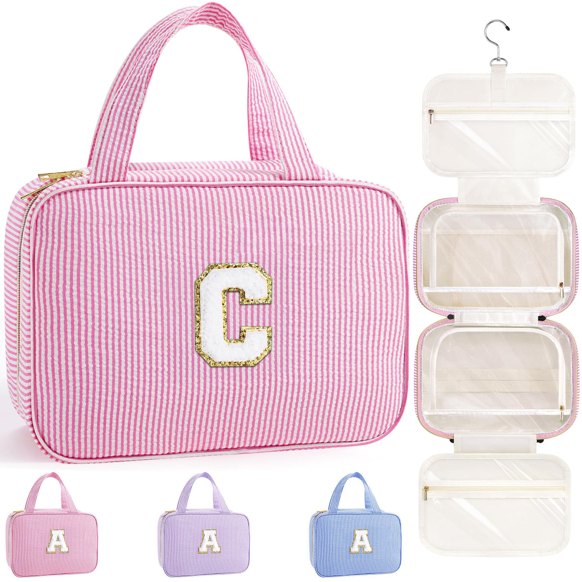 TOPEAST Travel Hanging Toiletry Bag & Makeup Bag for Women Girls Kids Gifts