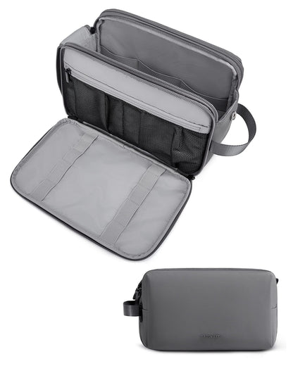 BAGSMART Toiletry Bag for Men, Travel Toiletry Organizer Dopp Kit Water-resistant Shaving Bag for Toiletries Accessories, Door Room Essentials,Pink-medium