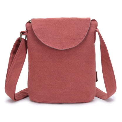 OPQRSTU Women's Retro Small Size Canvas Shoulder Bag Hippie Boho Crossbody Handbag
