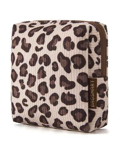 BAGSMART Corduroy Makeup Bag Set, Large & Small Cosmetic Pouch