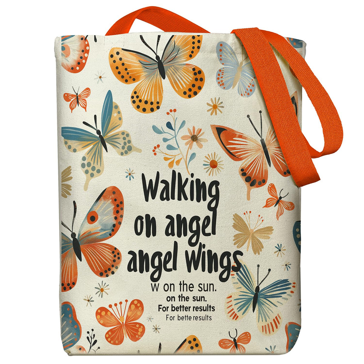 itgowisa Canvas Tote Bag with Zipper Pocket, Reusable Grocery Bag for Daily
