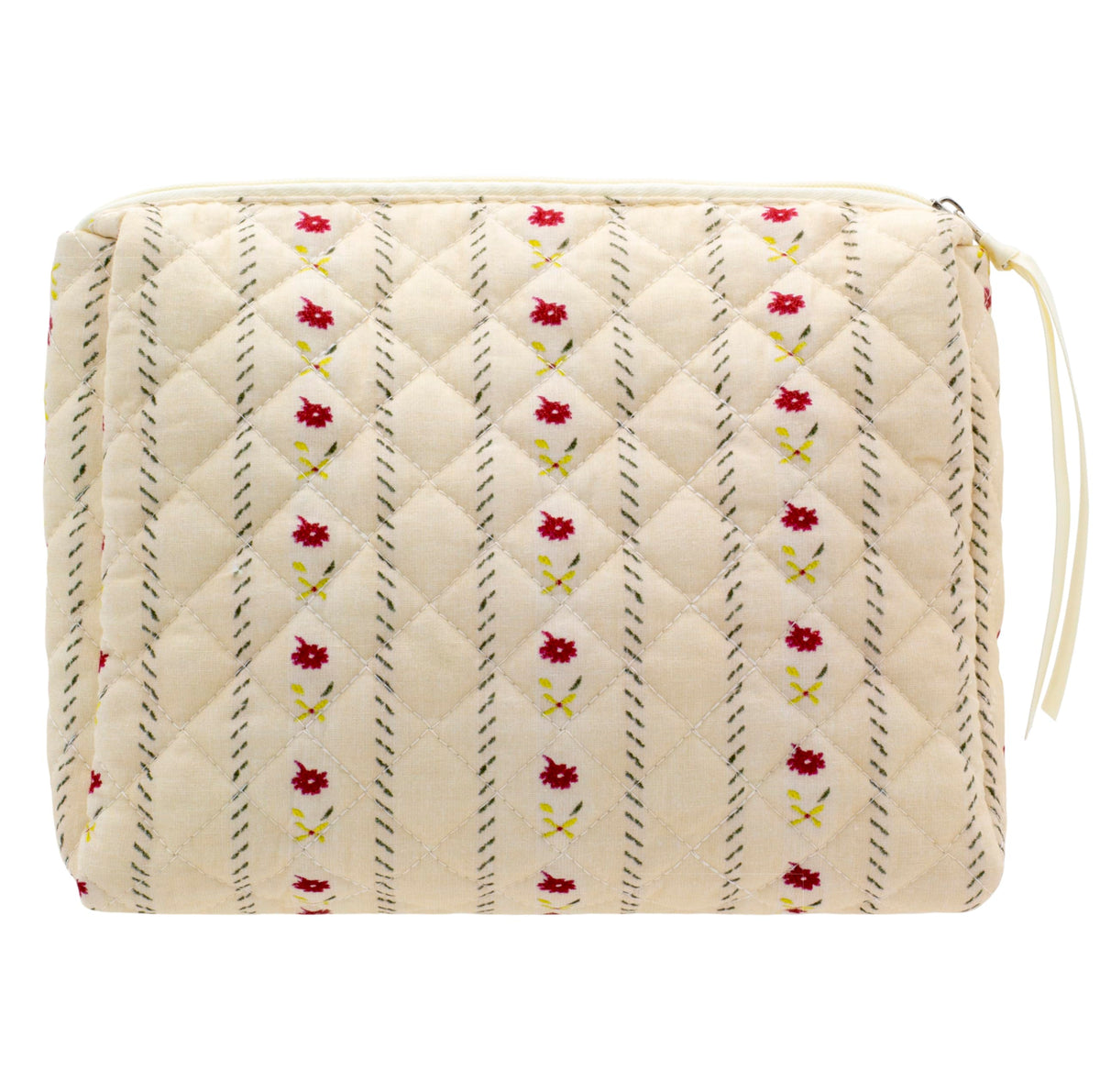 Quilted Makeup Bag for Women, Travel Cosmetic&Toiletry Bag,Gauze Heart
