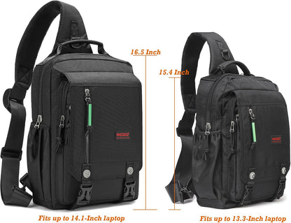 NICGID Sling Bags Chest Shoulder Backpacks, Laptop Backpack Crossbody Messenger Bag Travel Outdoor Men Women