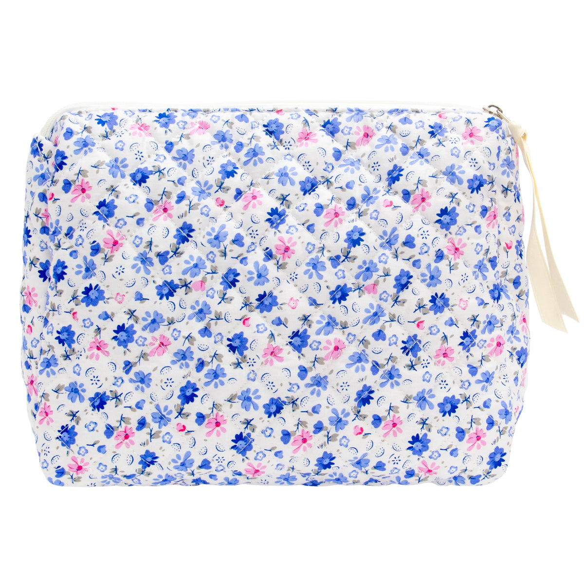 Quilted Makeup Bag for Women, Travel Cosmetic&Toiletry Bag,Gauze Heart