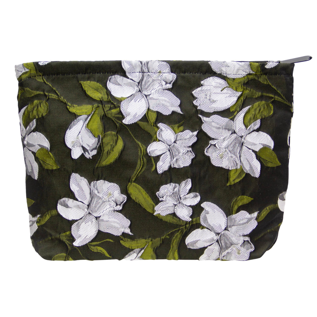 Flat Makeup Bag for Women,Zipper Cosmetic Pouch for Purse,Strawberry Beige