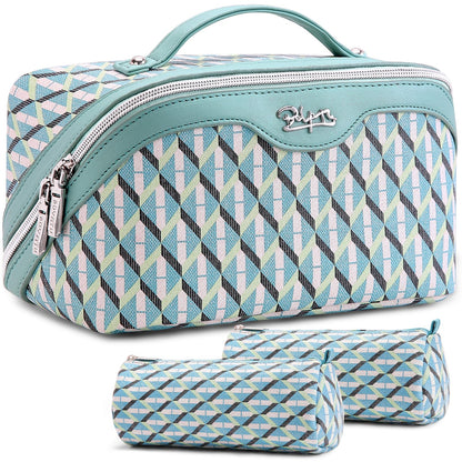 BOYATU Travel Makeup Bag Organizer: 3 Pcs Large Cosmetic Bags Set for Women