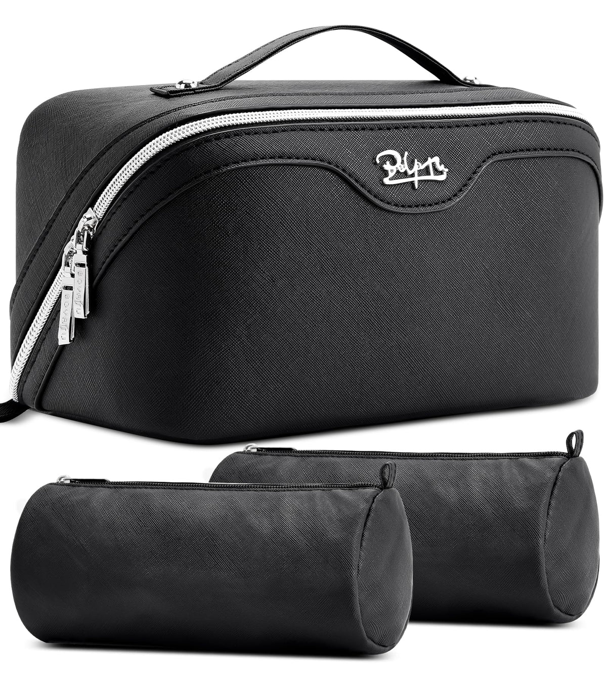BOYATU Travel Makeup Bag Organizer: 3 Pcs Large Cosmetic Bags Set for Women
