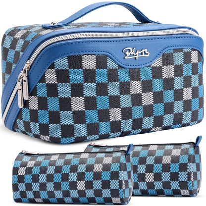 BOYATU Travel Makeup Bag Organizer: 3 Pcs Large Cosmetic Bags Set for Women