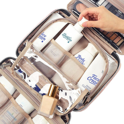 NISHEL Travel Toiletry Bag for women, Portable Hanging makeup Organizer