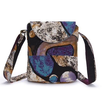OPQRSTU Women's Retro Small Size Canvas Shoulder Bag Hippie Boho Crossbody Handbag