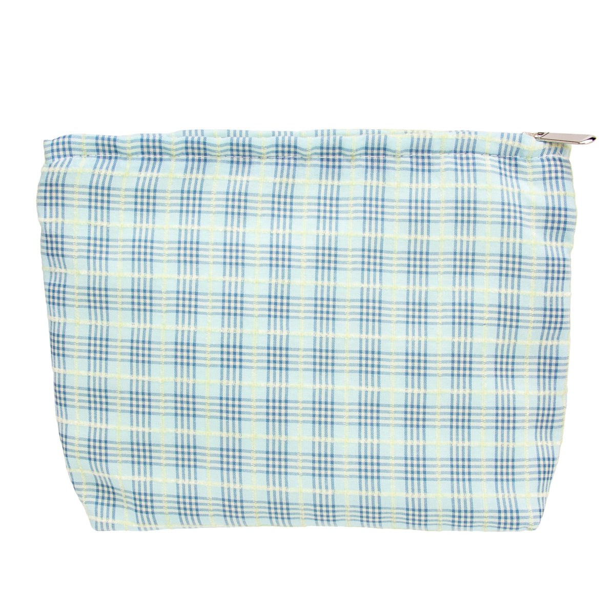 Flat Makeup Bag for Women,Zipper Cosmetic Pouch for Purse,Strawberry Beige