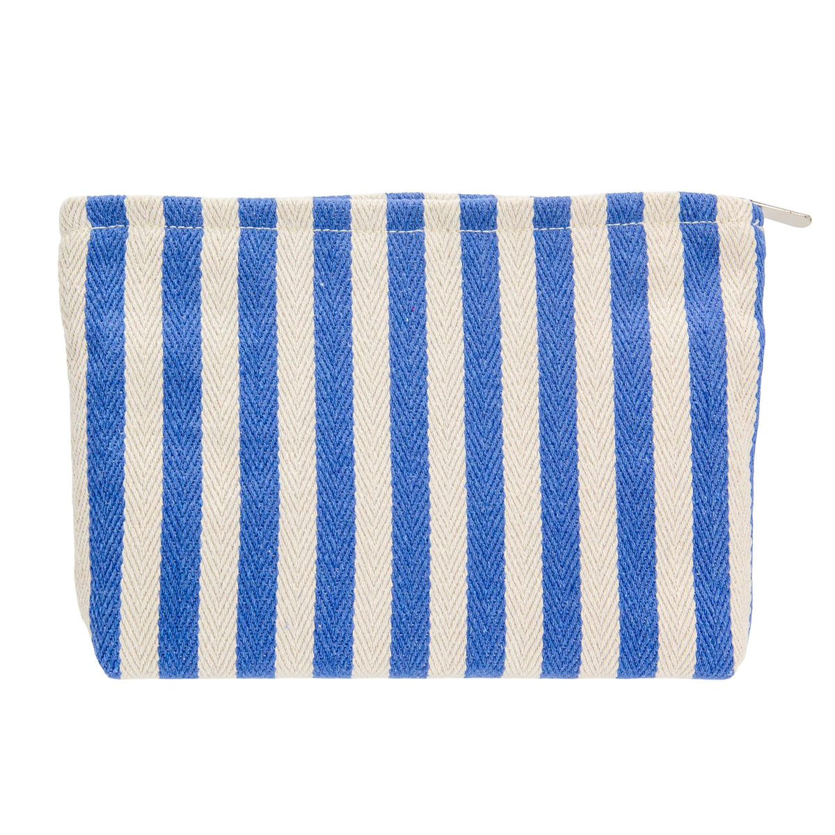 Flat Makeup Bag for Women,Zipper Cosmetic Pouch for Purse,Strawberry Beige