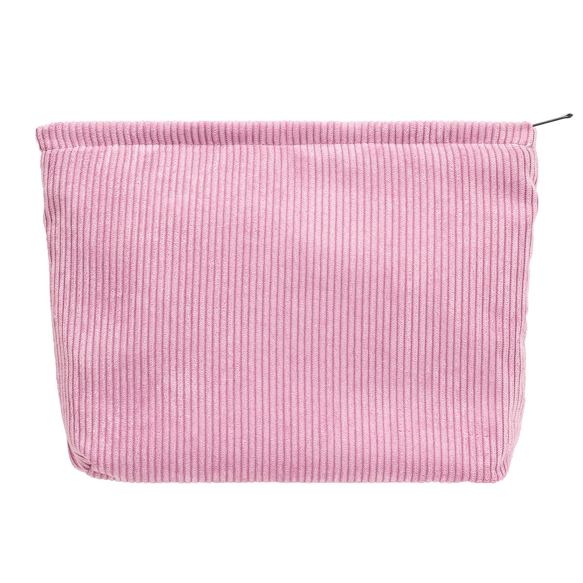 Flat Makeup Bag for Women,Zipper Cosmetic Pouch for Purse,Strawberry Beige