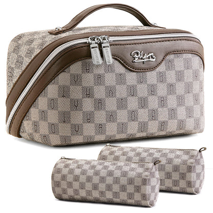 BOYATU Travel Makeup Bag Organizer: 3 Pcs Large Cosmetic Bags Set for Women