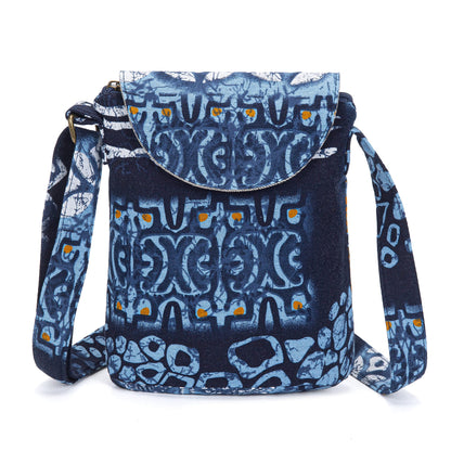 OPQRSTU Women's Retro Small Size Canvas Shoulder Bag Hippie Boho Crossbody Handbag