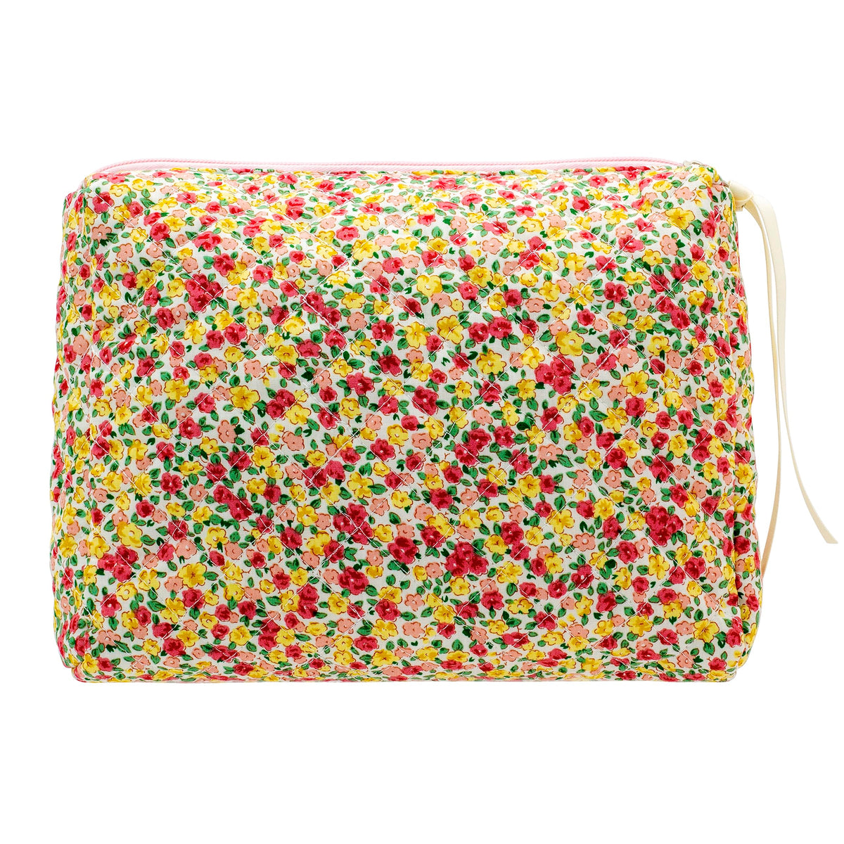 Quilted Makeup Bag for Women, Travel Cosmetic&Toiletry Bag,Gauze Heart