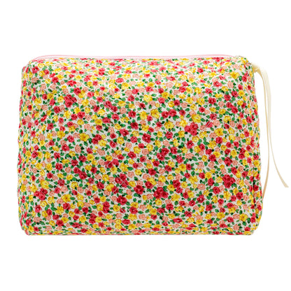 Quilted Makeup Bag for Women, Travel Cosmetic&Toiletry Bag,Gauze Heart